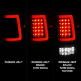 ANZO 2004-2006 Ford F-150 LED Tail Lights w/ Light Bar Black Housing Clear Lens