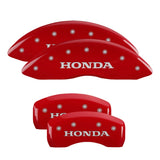 MGP Front set 2 Caliper Covers Engraved Front MGP Red finish silver ch
