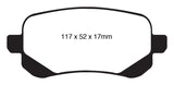 EBC 08-11 Chrysler Town & Country 3.3 Ultimax2 Rear Brake Pads
