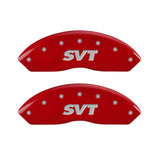 MGP 4 Caliper Covers Engraved Front & Rear SVT Red finish silver ch