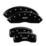 MGP 4 Caliper Covers Engraved Front & Rear MGP Black Finish Silver Char 2017 Toyota Corolla IM