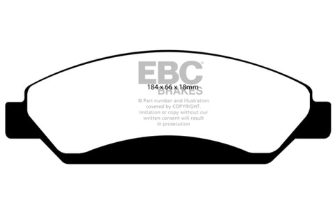 EBC 07 Cadillac Escalade 6.2 2WD Ultimax2 Front Brake Pads