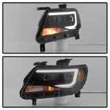 xTune Chevy Colorado 15-17 Halogen Only Projector Headlights - Black Smoked PRO-JH-CCO04-LBDRL-BSM