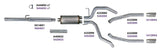 Diamond Eye KIT 3in Catback DUAL SS: DODGE 1500 2009-12 HEMI