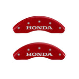 MGP 4 Caliper Covers Engraved Front & Rear Honda Red Finish Silver Char 2017 Honda Civic