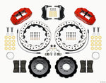 Wilwood Narrow Superlite 6R Front Hat Kit 12.88in Drill Red 2013-Up Ford Focus ST w/ Lines