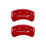 MGP 4 Caliper Covers Engraved Front & Rear With stripes/Charger Yellow finish black ch
