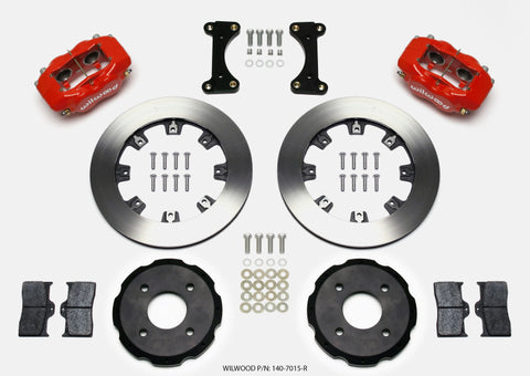 Wilwood Forged Dynalite Front Hat Kit 12.19in Drilled Red 2002 Mitsubishi Lancer