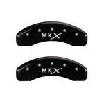 MGP 4 Caliper Covers Engraved Front Lincoln Engraved Rear MKX Black finish silver ch