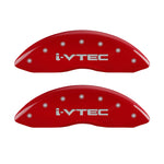 MGP 4 Caliper Covers Engraved Front & Rear i-Vtec Red finish silver ch