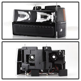xTune 92-94 Blazer Full Size Corner/LED Bumper Headlights Black HD-JH-CCK88-LED-AM-BK-SET