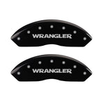 MGP Front set 2 Caliper Covers Engraved Front WRANGLER Black finish silver ch