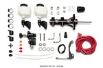 Wilwood Tandem Remote M/C Kit w L/H Bracket & Prop Valve - 7/8in Bore Black-W/Pushrod