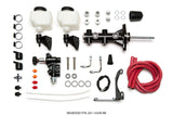 Wilwood Tandem Remote M/C Kit w L/H Bracket & Prop Valve - 7/8in Bore Black-W/Pushrod