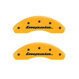 MGP 4 Caliper Covers Engraved Front & Rear Impala Yellow Finish Black Char 2002 Chevrolet Impala