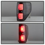 Spyder 09-14 Ford F150 V2 Light Bar LED Tail Lights - Black (ALT-YD-FF15009V2-LBLED-BK)