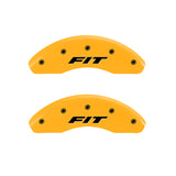 MGP Front set 2 Caliper Covers Engraved Front FIT Yellow finish black ch