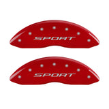MGP 4 Caliper Covers Engraved Front & Rear 2015/Sport Red Finish Silver Char 2018 Ford Fusion