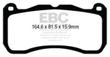 EBC 13-14 Ford Mustang 5.8 Supercharged (GT500) Shelby Yellowstuff Front Brake Pads