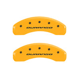 MGP 4 Caliper Covers Engraved Front & Rear With stripes/Durango Black finish silver ch