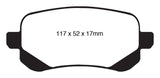EBC 08-11 Chrysler Town & Country 3.3 Ultimax2 Rear Brake Pads