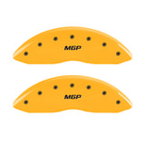 MGP 4 Caliper Covers Engraved Front & Rear MGP Yellow Finish Black Char 2005 Ford Crown Victoria