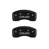 MGP 4 Caliper Covers Engraved Front & Rear Cruze Red finish silver ch