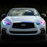 Oracle 14-21 Infiniti Q50 RGB+W Headlight Halo Upgrade Kit - ColorSHIFT w/o Controller