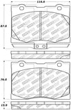 StopTech 05-12 Acura RL Street Select Front Brake Pads
