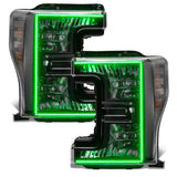 Oracle 17-19 Ford F-250 SD Dynamic Pre-Assembled Headlights - Halogen - Black Edition -