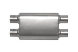 Gibson MWA Superflow Dual/Dual Oval Muffler - 4x9x14in/2.5in Inlet/2.5in Outlet - Stainless