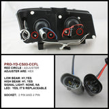 Spyder Chevy Silverado 1500 03-06 Projector Headlights CCFL Halo LED Blk High H1 PRO-YD-CS03-CCFL-BK