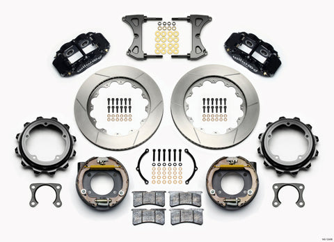 Wilwood Narrow Superlite 4R Rear P-Brk Kit 14.00in Strange Eng Floater 3.49in Offset