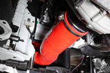 PERRIN 22-24 Subaru WRX / 20-25 LGT &amp; OBXT Turbo Inlet Hose w/Turbo Adapter Flange (Long) - Red