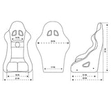 NRG FIA Competition Seat w/Competition Fabric & FIA Homologated Free Driving Position