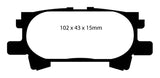 EBC 04-07 Lexus RX330 3.3 Yellowstuff Rear Brake Pads