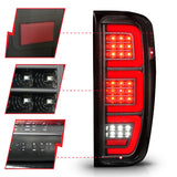 ANZO 19-23 GMC Sierra 1500/2500HD/3500HD Black Replacement Full LED Bar Tail Light
