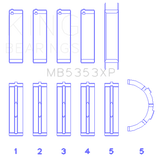 King Engine Bearings Ford 281 4.6L SOHC 16V (Size .026) Crankshaft Main Bearings (Set of 5)