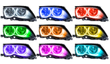 Oracle 02-05 BMW 3 Series SMD HL - Black - ColorSHIFT w/ 2.0 Controller