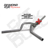 Diamond Eye KIT 4in Catback MFLR RPLCMENT PIPE DUAL SS: 2004.5-2007.5 DODGE CUMMINS 600