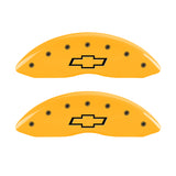 MGP 4 Caliper Covers Engraved F & R Bowtie Yellow Finish Black Char 2008 Chevrolet Trailblazer
