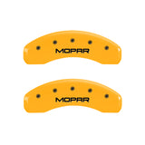 MGP 4 Caliper Covers Engraved Front & Rear Mopar Yellow Finish Black Char 2010 Dodge Nitro