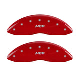 MGP 4 Caliper Covers Engraved Front & Rear MGP Red Finish Silver Characters 2017 Lincoln MKZ