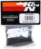 K&N Round Straight - Black - 3.5in ID x 5in H - PreCharger Air Filter Wrap Blue