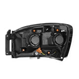 AlphaRex 06-08 Dodge Ram 1500HD NOVA LED Proj Headlights Plank Style Blk w/Seq Signal/DRL/Amber LED