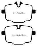 EBC 10+ BMW 535i 3.0 Turbo (F10) Greenstuff Rear Brake Pads