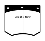 EBC 75-86 Ac 3000 3.0 Yellowstuff Front Brake Pads