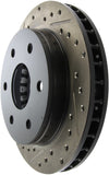 StopTech 92-00 GMC Suburban 1500 4WD (6 lug) Front Right Slotted & Drilled Rotor
