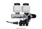 Wilwood Tandem Remote M/C Kit w L/H Bracket & Prop Valve - 1 1/8in Bore Ball Burnished