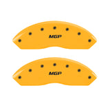 MGP 4 Caliper Covers Engraved Front & Rear Bowtie Black finish silver ch
